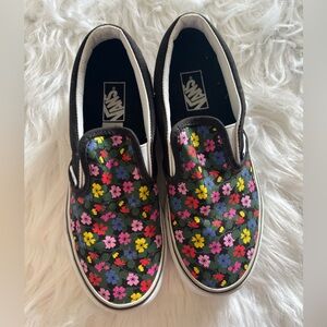 Vans Floral Slip-On Sneakers - size 3